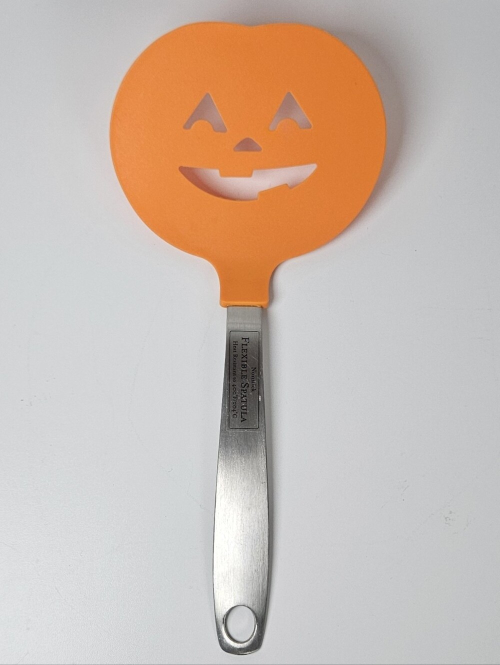 AMCO Houseworks Pumpkin Jack O Lantern Flexible Spatula Halloween Orange